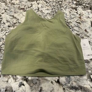 Athleta Olive Green Crop Top